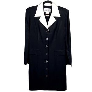 Vintage 80s blazer midi dress sz S/M Dani Max colorblock 90s VTG y2k pinup